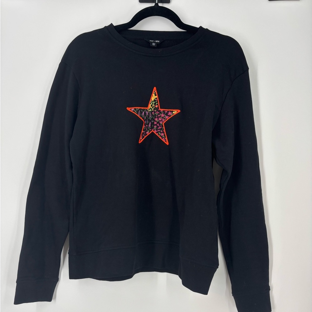 SAINT + SOPHIA crew neck star crewneck sweater size 8